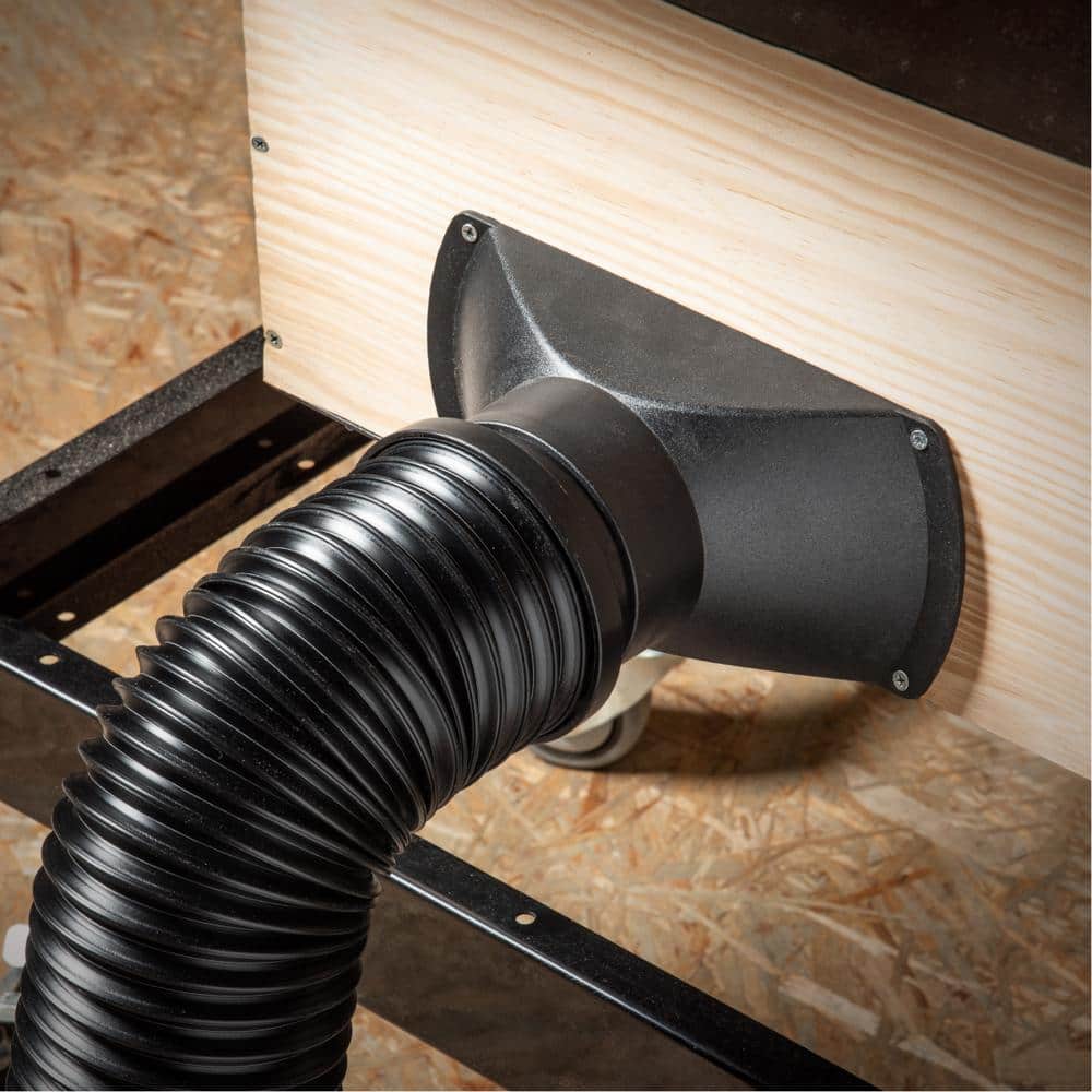 POWERTEC 4-Inch Black Polypropylene Dust Collection Hose Kit