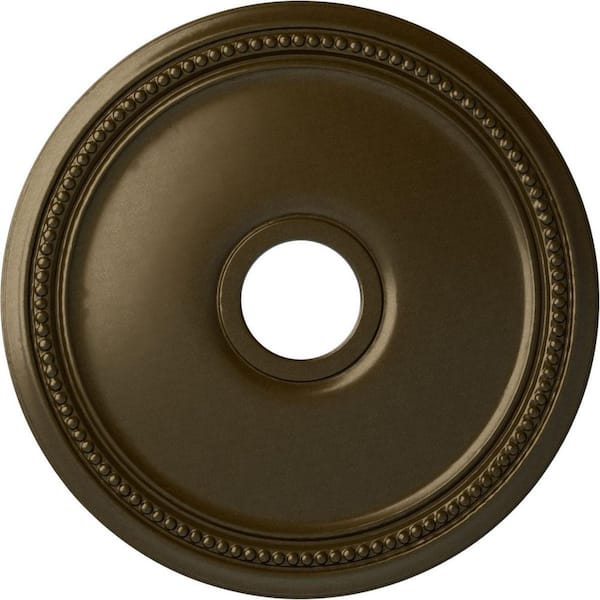 Ekena Millwork 18" x 3-5/8" I.D. x 1-1/8" Diane Urethane Ceiling Medallion (Fits Canopies upto 5-3/8"), Brass