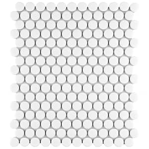Metro Penny Matte White 9-3/4 in. x 11-1/2 in. Porcelain Mosaic (8.0 sq. ft./Case)