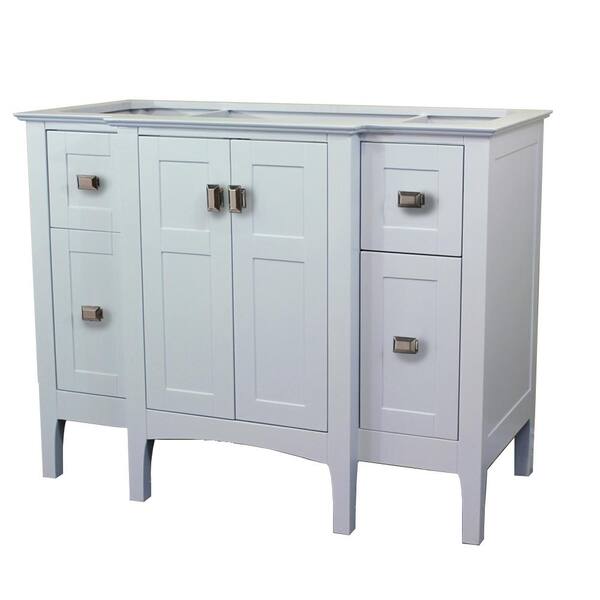 Bellaterra Home 48 in. W x 21.5 in. D x 33.5 in. H Bath Vanity Cabinet Only in White