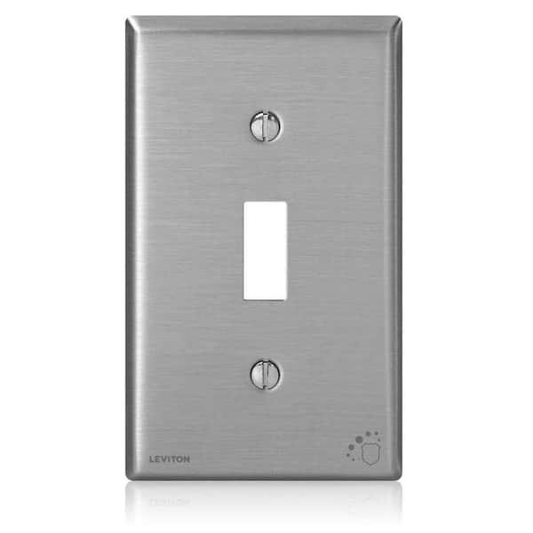 Leviton Stainless Steel 1-Gang Toggle Wall Plate (1-Pack)