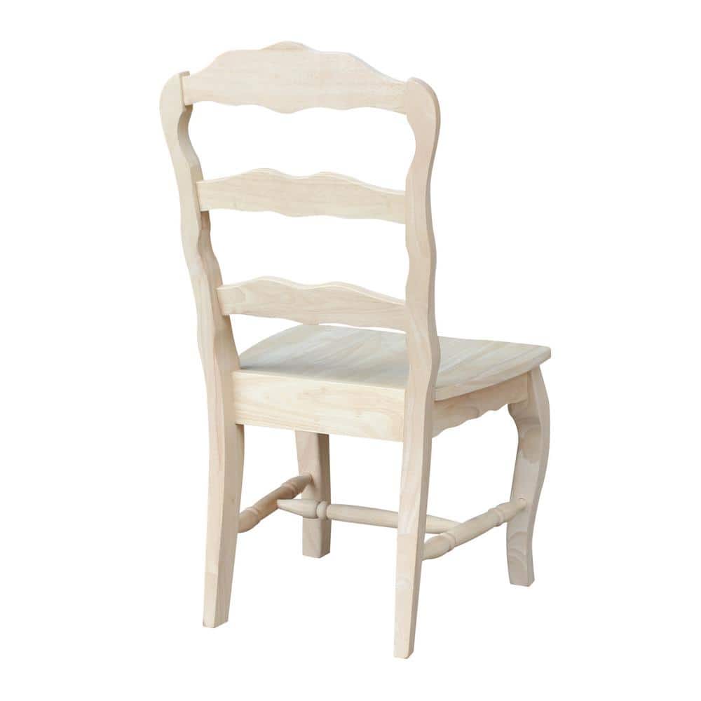Elegant High-Back Ladderback Microfiber Upholstered Side Chair in Wood