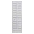 Pinecroft 32 In. X 80 In. Seabrooke Louver/Louver White Hollow Core PVC ...