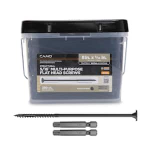 5/16 in. x 8 in. Star Drive Flat Head Multi-Purpose Structural Wood Screw - PROTECH Ultra 4 Exterior Coated (250-Pack)