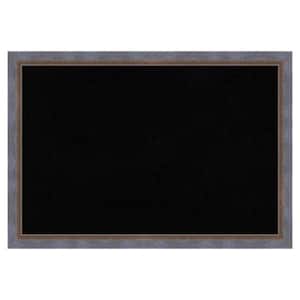 2-Tone Blue Copper Wood Framed Black Corkboard 26 in. x 18 in. Bulletine Board Memo Board