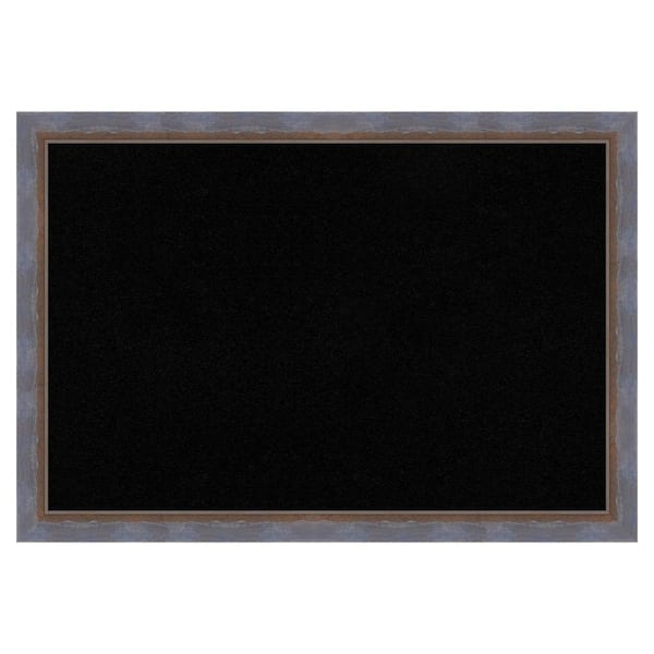 Amanti Art 2-Tone Blue Copper Wood Framed Black Corkboard 26 in. x 18 in. Bulletine Board Memo Board