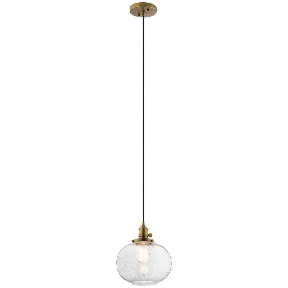 Vintage Globe Mini Pendant in Brushed Nickel with Clear Glass
