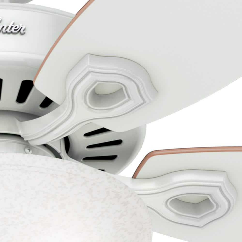 Snow White 52" Ceiling Fan with LED Light and Beech Blades