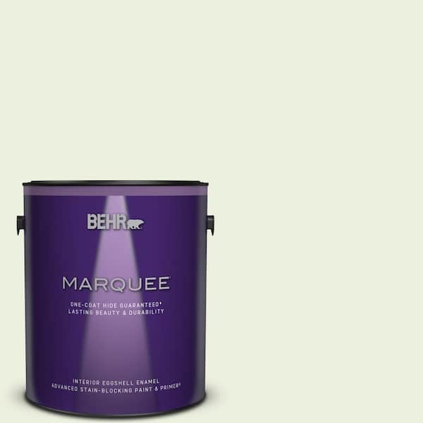 BEHR MARQUEE 1 gal. #M360-1 Glisten Green Eggshell Enamel Interior Paint & Primer