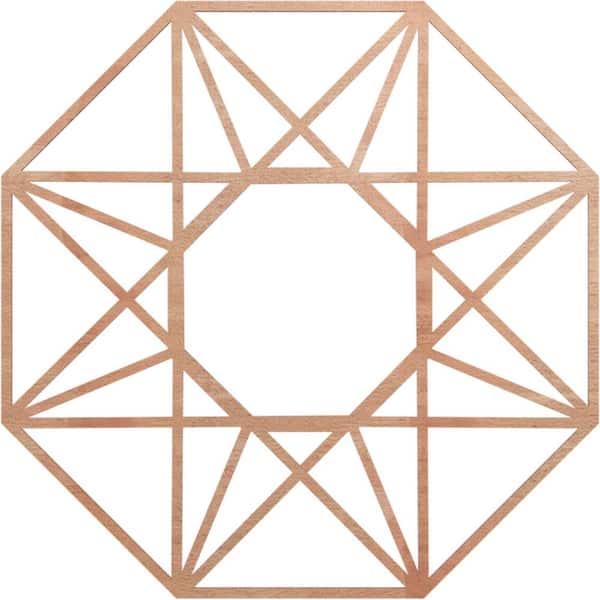 0.375 in. x 34 in. x 34 in. Wood (Cherry) Medallion Moulding