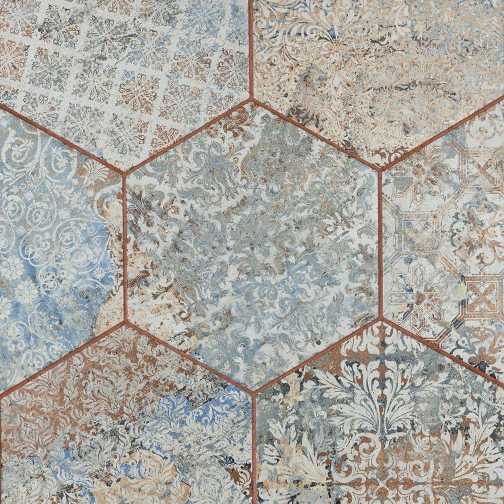 Carpet Hex Tapestry Natural 9-7/8 in. x 11-1/4 in. Porcelain Floor and Wall Tile (10.03 sq. ft./Case) price history on PriceWatchPro