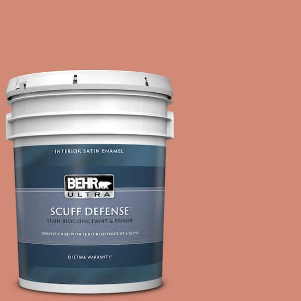BEHR ULTRA 5 gal. Home Decorators Collection #HDC-WR16-02 Rosy Copper Extra Durable Satin Enamel Interior Paint & Primer