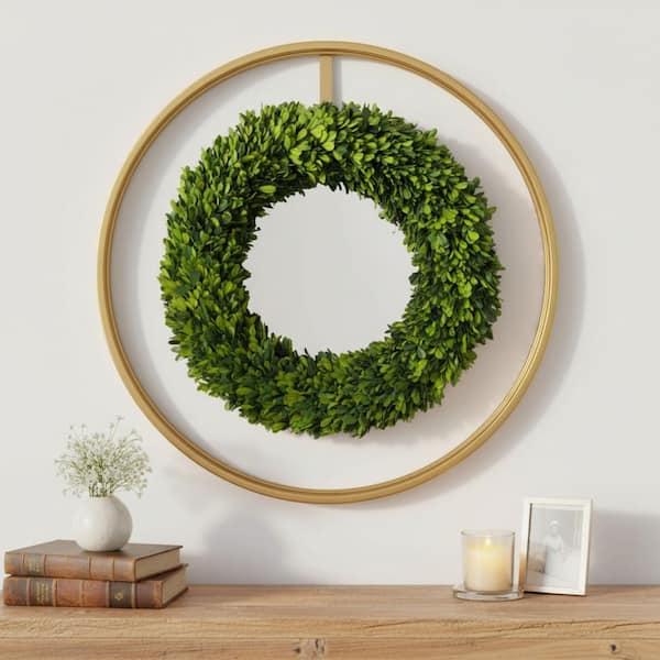 Maison 20 in. Real Preserved Boxwood Greenery Wreath