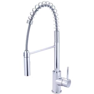 i2v Single Handle Pre-Rinse Spring Pull Down Sprayer Kitchen Faucet in Polished Chrome