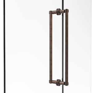 Contemporary 18 in. Back-to-Back Shower Door Pull in Venetian Bronze
