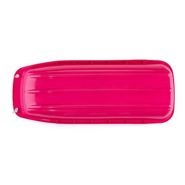 Kids 48 in. Plastic Snow Toboggan Sled with Pull Rope, Reds/Pinks (2-Pack)