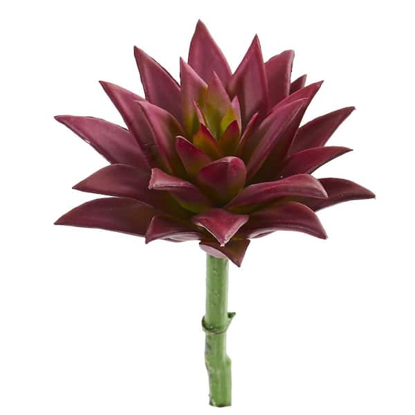 Nearly Natural Indoor 8 in. Agave Succulent Pick Artificial Plant (Set of 12)