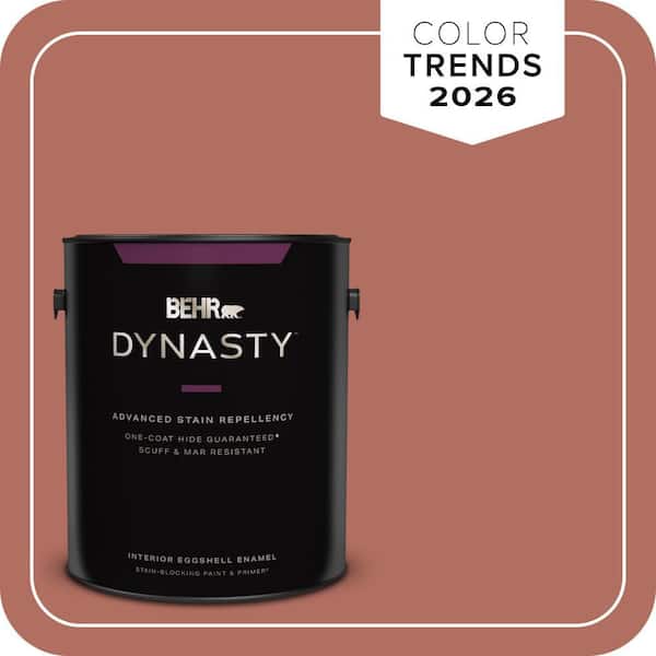 BEHR DYNASTY 1 gal. #PPU2-12 Terra Cotta Urn One-Coat Hide Eggshell Enamel Interior Stain-Blocking Paint & Primer