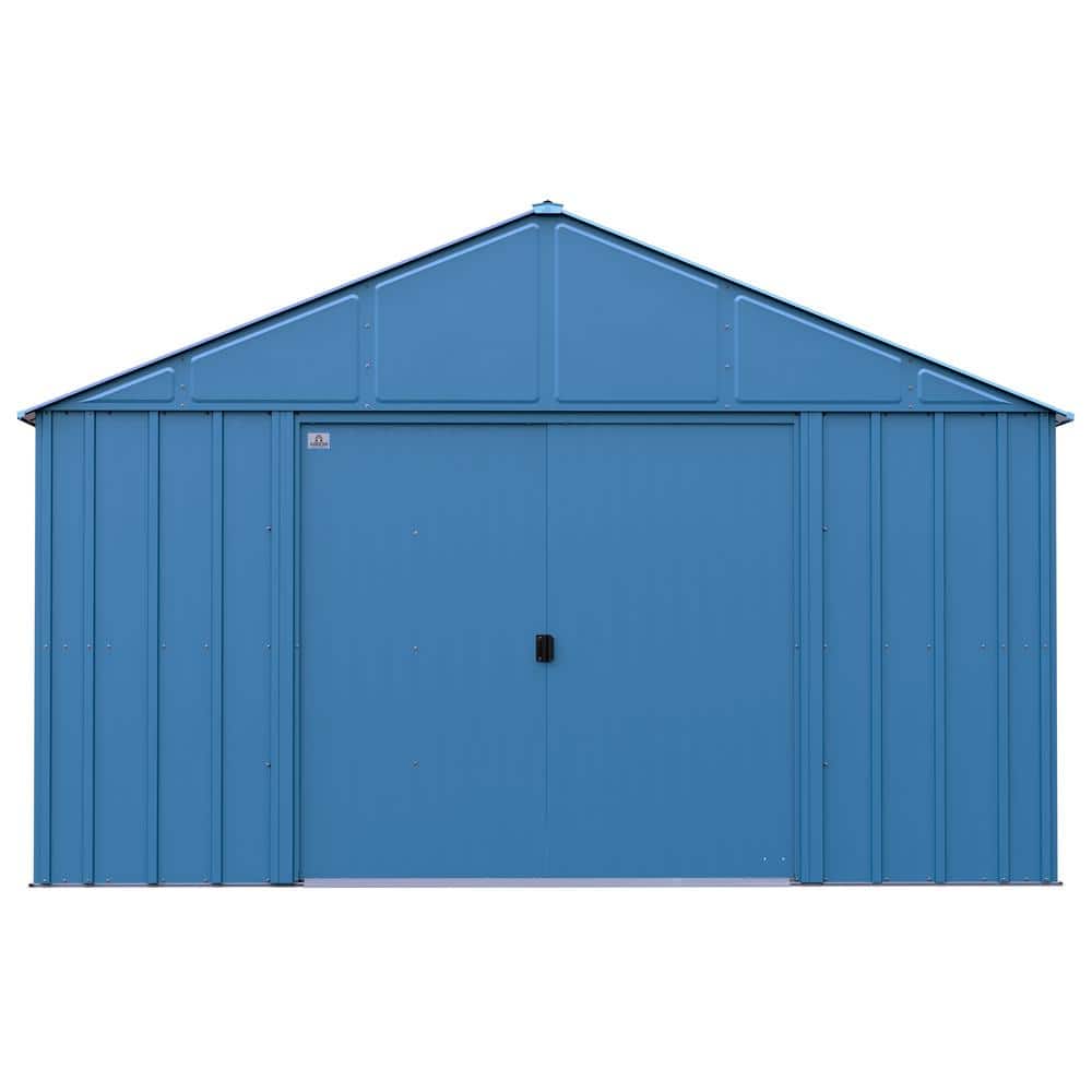 12 ft x 12 ft Blue Grey Steel Storage Shed