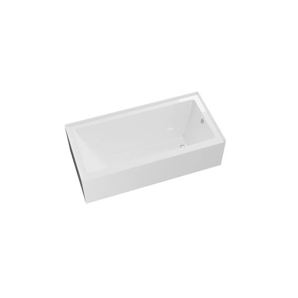 Eviva Nova 60 in. Right Drain Rectangular Alcove Bathtub in White EVTB3215R60WH The Home Depot