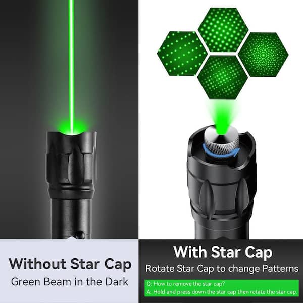 Lukyamzn Rechargeable Green Light Beam Flashlight Long Distance