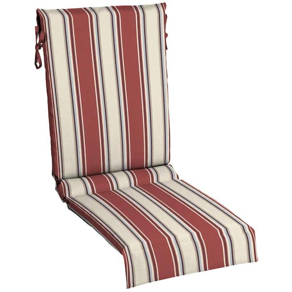 Hampton Bay 18 In X 26 5 Chili Stripe Outdoor Lounge Chair Sling Cushion Tk1w119b 9d5 - Home Depot Patio Chair Pads