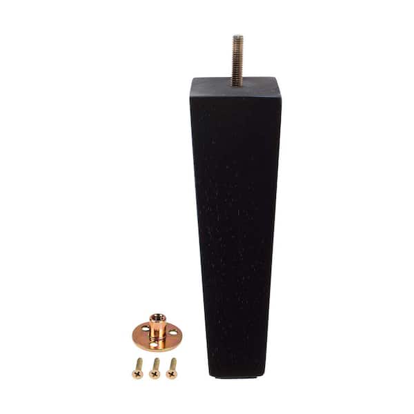 American Pro Decor 8 in. x 2-1/4 in. Mid-Century Espresso Hardwood Square Taper Leg
