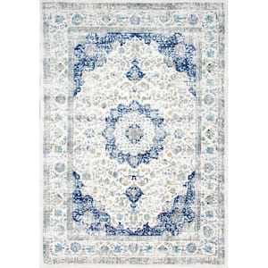 nuLOOM Verona Vintage Persian Blue 5 ft. x 8 ft. Oval Rug