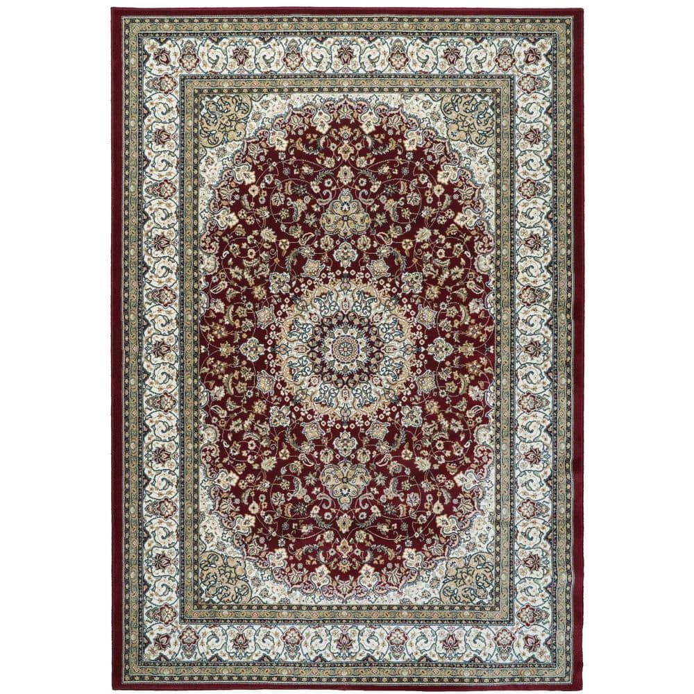Nicholson Red/Ivory 5 ft. x 8 ft. Indoor Area Rug price history on PriceWatchPro