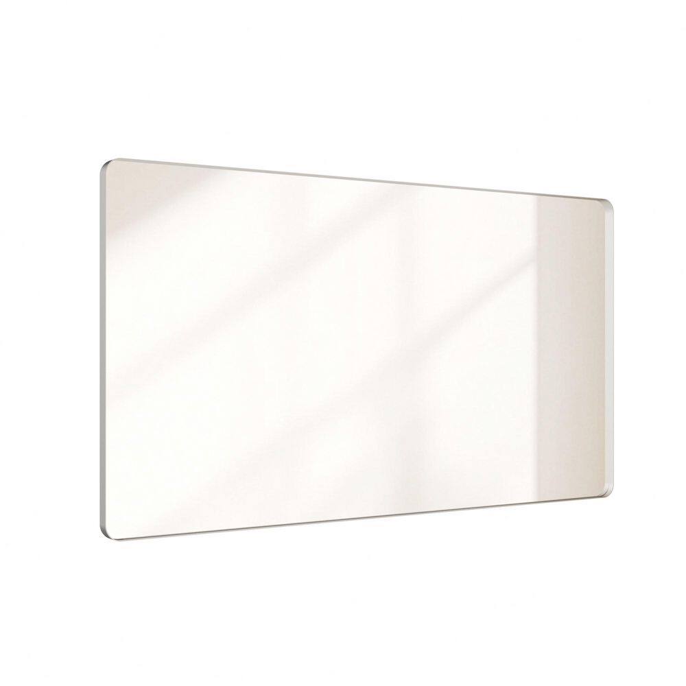 55 in. W x 30 in. H Rounded Rectangle Framed Wall Bathroom Vanity Mirror in Brushed Nichel price history on PriceWatchPro