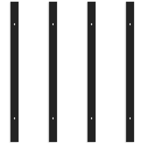 2FT H Track Lighting Rail, Single Circuit 120V H-Type Track System, Compatible with Standard H Track Heads Black 4 Pack