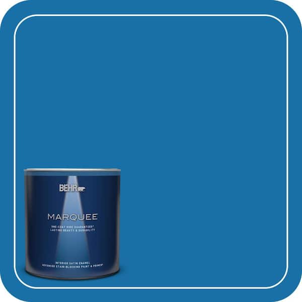 BEHR MARQUEE 1 qt. #560B-7 Cerulean Satin Enamel Interior Paint & Primer