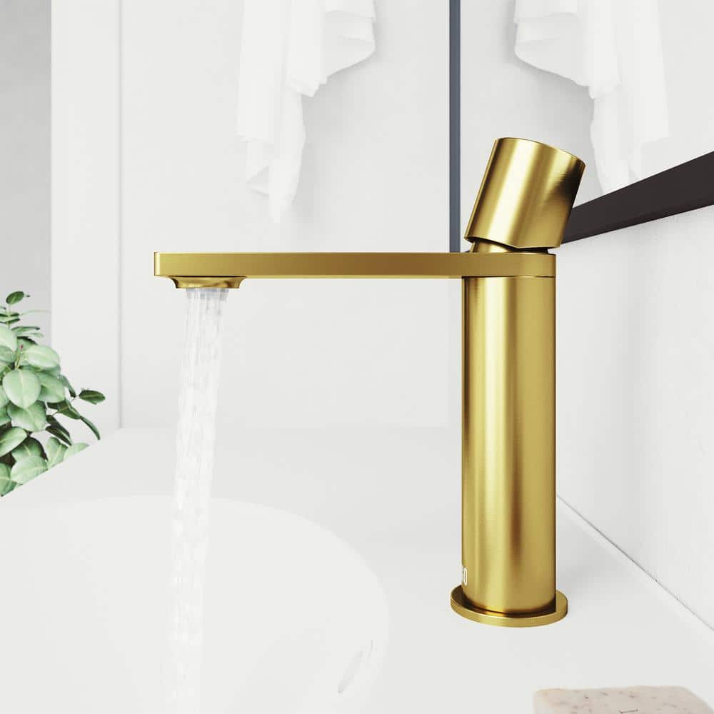 Elegant Single-Handle Matte Gold Bathroom Faucet