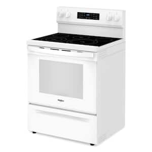 30 in. 5- Element Freestanding Electric Range in White with Air Cooking Technology