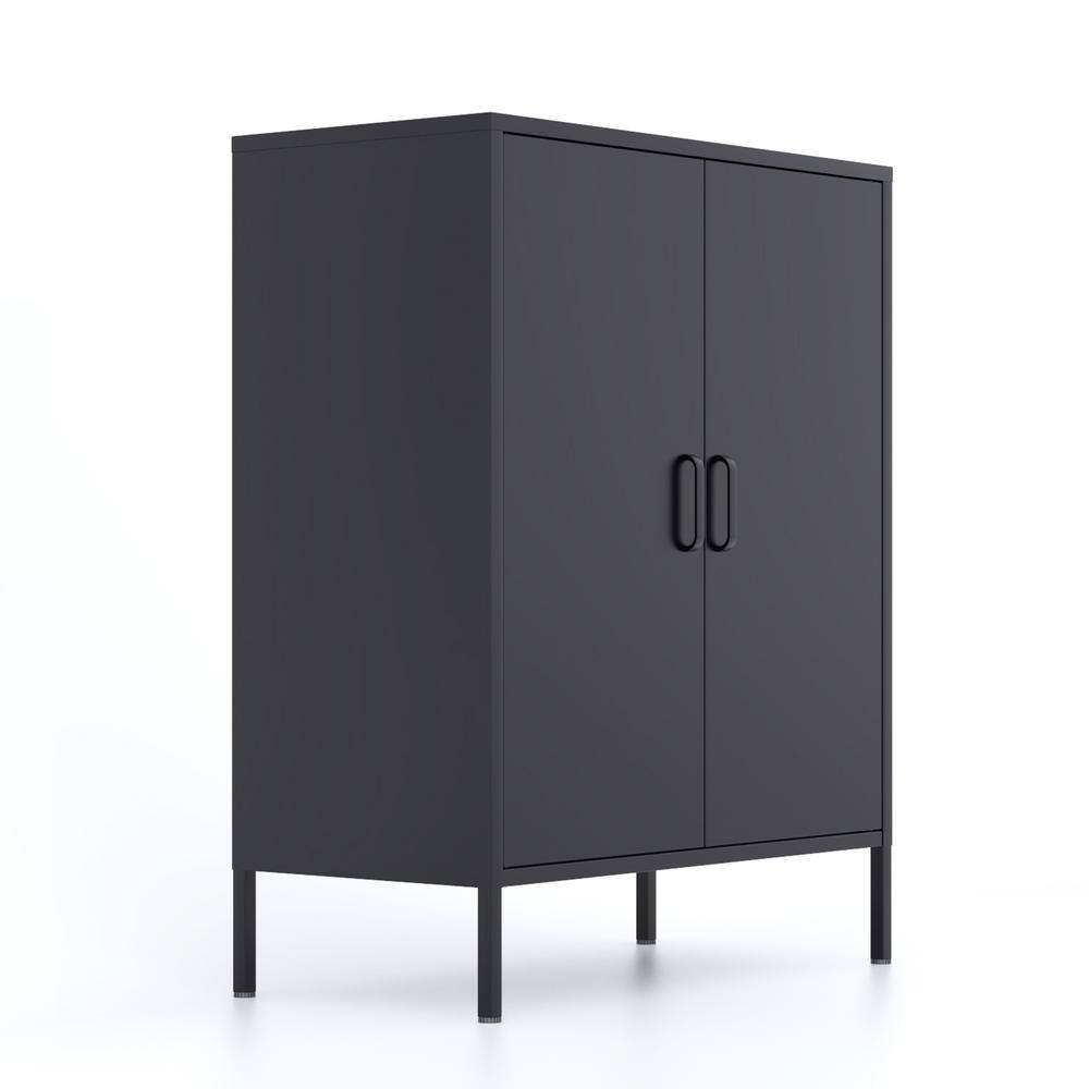 31.49 in. W x 15.75 in. D x 40.16 in. H Bathroom Black Linen Cabinet