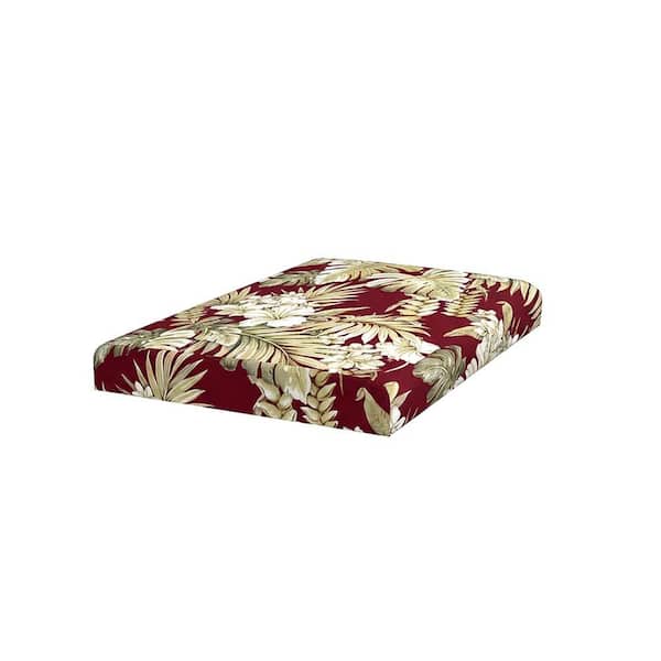 15 x 18 Sunbrella Outdoor Ottoman Replacement Cushion-Paradiso Crimson