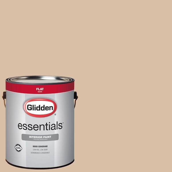 Glidden Essentials 1 gal. #HDGO49 Dapper Tan Flat Interior Paint