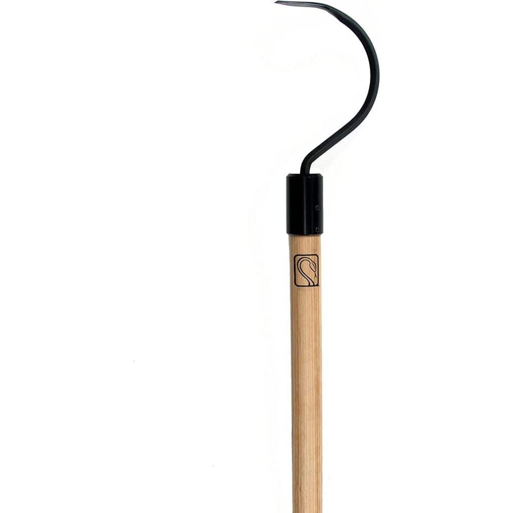 54 in. Natural Long Handle Hand Weeder - Forged Steel Blade Ideal for Diggi