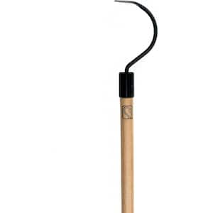 54 in. Natural Long Handle Hand Weeder - Forged Steel Blade Ideal for Digging, Trimming and Planting
