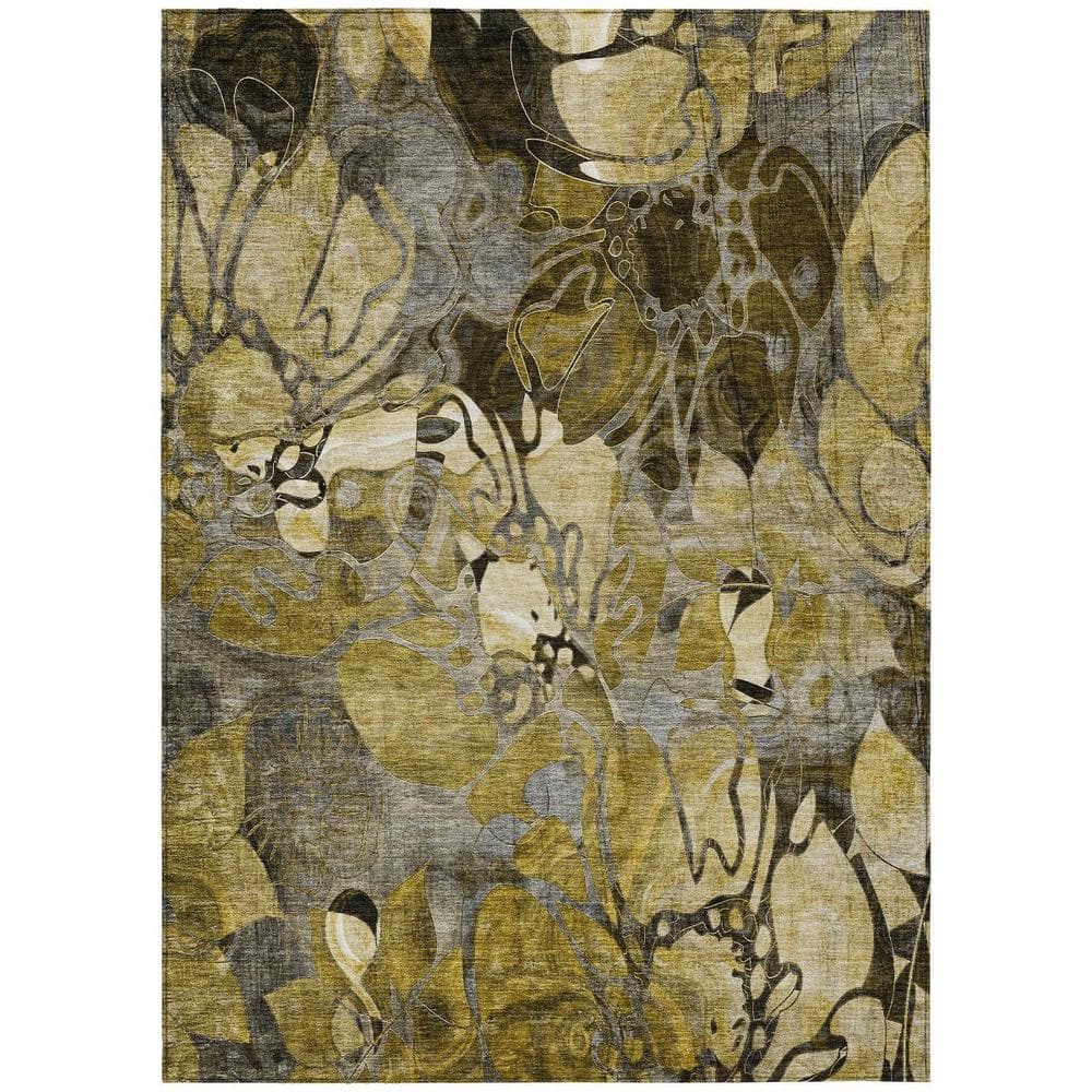 Green and Brown 10 ft. x 14 ft. Woven Floral Rectangle Indoor/Outdoor Area Rug price history on PriceWatchPro
