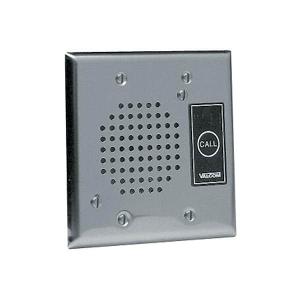 Valcom Flush Mount Doorplate Speaker with LED - Stainless