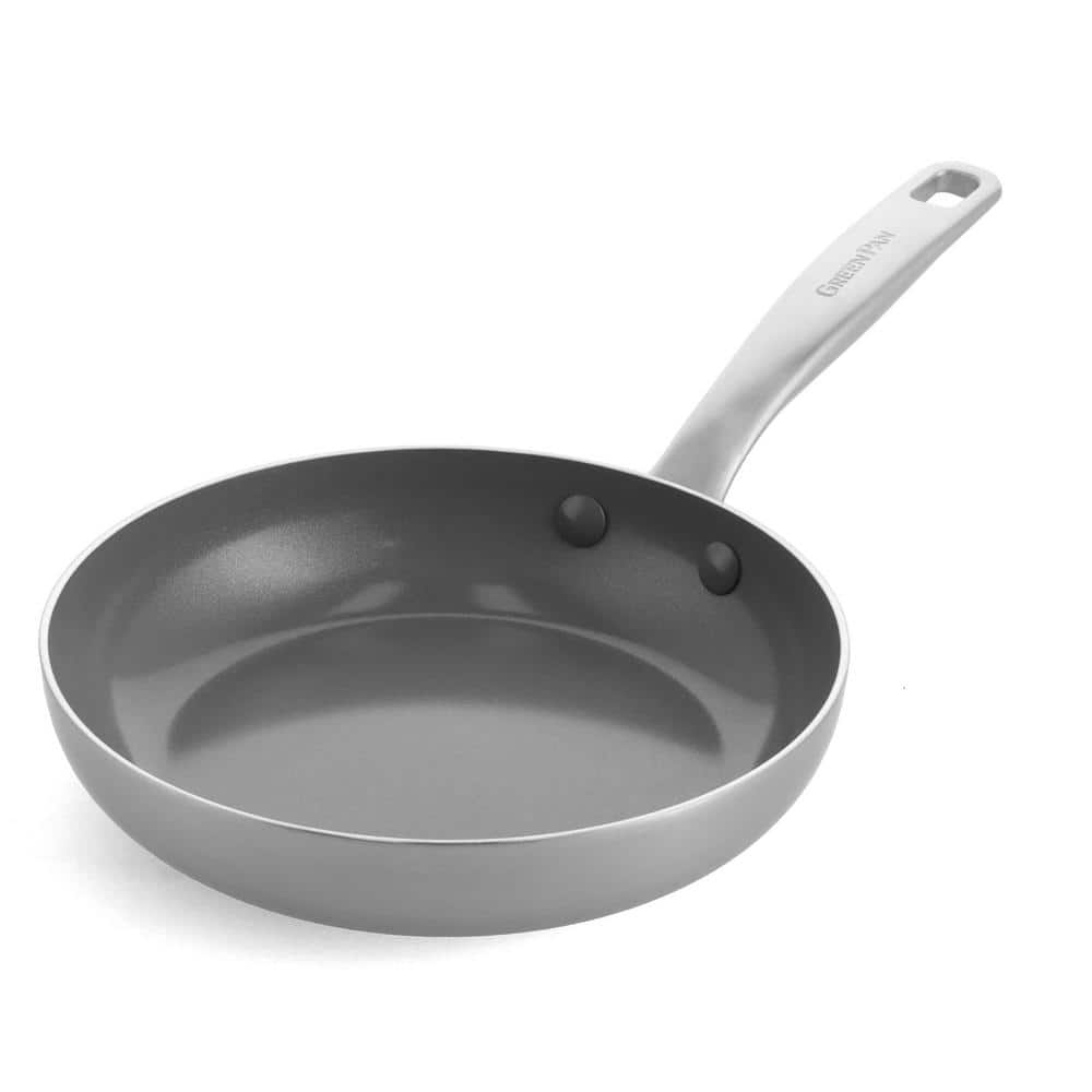 GreenPan Chatham 8 in. Tri-Ply Stainless Steel Healthy Ceramic Nonstick  Frying Pan Skillet CC007021-001 - The Home Depot
