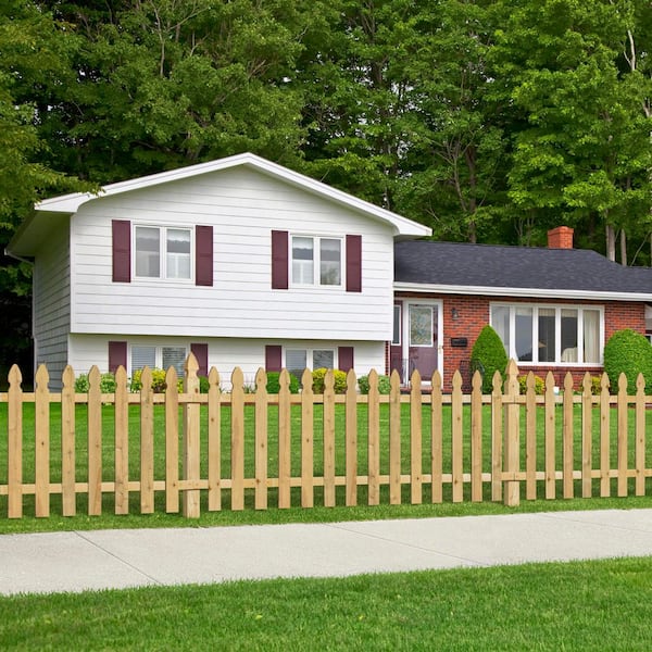 3/4 in. x 3-1/2 in. x 42 in. Pressure Treated Pine French Gothic Fence Pickets (6-Pack)