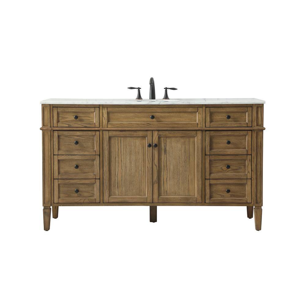 Timeless Home 60 in. W x 21.5 in. D x 35 in. H Single Bathroom Vanity in Dr