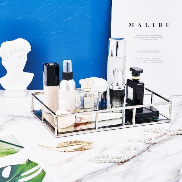 perfume tray for dresser Silver Ornate Metal Decorative Tray Jewelry Organizer Makeup Tray Vanity YC0156 Pyramid America Marilyn Monroe regroupement_couleur_Red ensuring it remains securely Size:S 95-52.5 kg Perfume organizer tray