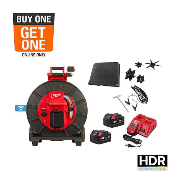 M18 18-Volt Lithium-Ion Cordless 200 ft. Stiff Modular Pipeline Inspection System Kit with Batteries and Charger