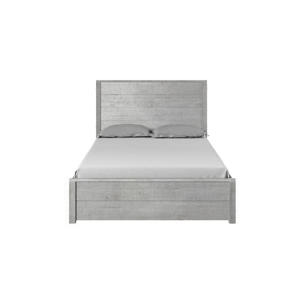 Camaflexi Hampton Driftwood Gray Solid Wood Frame Queen 64 in. Platform Bed