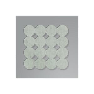 White Modern Circles Acoustical Peel and Stick Tiles (Set of 4)