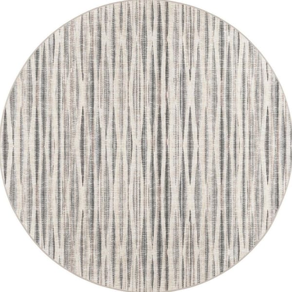 10' Round Ivory Ombre Runner Rug