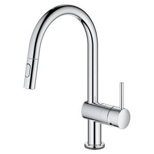 Minta Single-Handle Dual Spray Pull-Out Sprayer Kitchen Faucet 1.75 GPM in StarLight Chrome